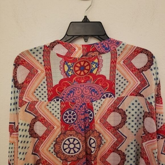 Minkpink Geometric Print Lightweight Oversize Kimono/Coverup XS/S EUC - Picture 4 of 9